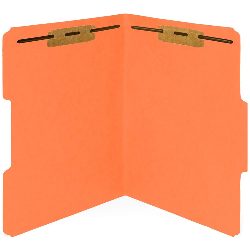 Blue Summit Supplies 50 Orange Fastener File Folders - 1/3 Cut Reinforced Tab - Durable 2 Prongs Bonded Fastener Designed to Organize Standard Medical Files, Office Reports - Letter Size, Orange, 50 Pack - Image 5